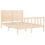 VidaXL (brown, 140 x 200 cm) vidaXL Bed Frame Bedroom Platform Bed Frame Bedstead with Headboard Solid Wood 5