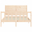 VidaXL (brown, 140 x 200 cm) vidaXL Bed Frame Bedroom Platform Bed Frame Bedstead with Headboard Solid Wood 6