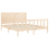 VidaXL (brown, 160 x 200 cm) vidaXL Bed Frame Bedroom Platform Bed Frame Bedstead with Headboard Solid Wood 5