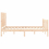 VidaXL (brown, 140 x 200 cm) vidaXL Bed Frame Bedroom Platform Bed Frame Bedstead with Headboard Solid Wood 7