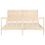 VidaXL (brown, 160 x 200 cm) vidaXL Bed Frame Bedroom Platform Bed Frame Bedstead with Headboard Solid Wood 6