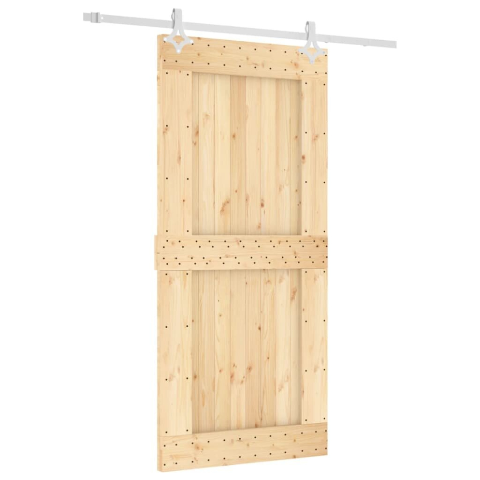 vidaXL Sliding Door with Hardware Set Interior Door Barn Door Solid Wood Pine