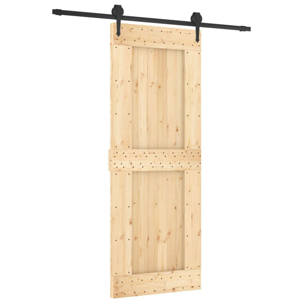 vidaXL Sliding Door with Hardware Set Interior Door Barn Door Solid Wood Pine