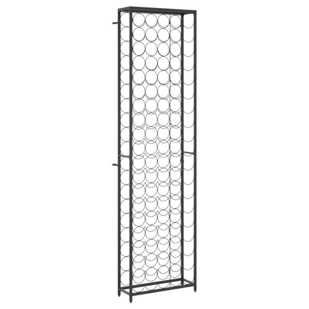 Vidaxl Wine Rack For 95 Bottles Wine Shelf Bottle Holder Wrought Iron Black