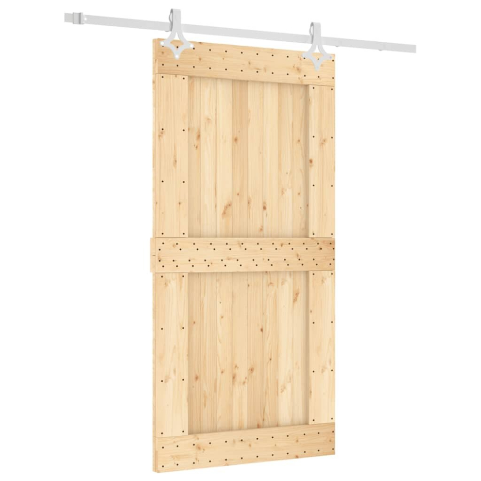 vidaXL Sliding Door with Hardware Set Interior Door Barn Door Solid Wood Pine