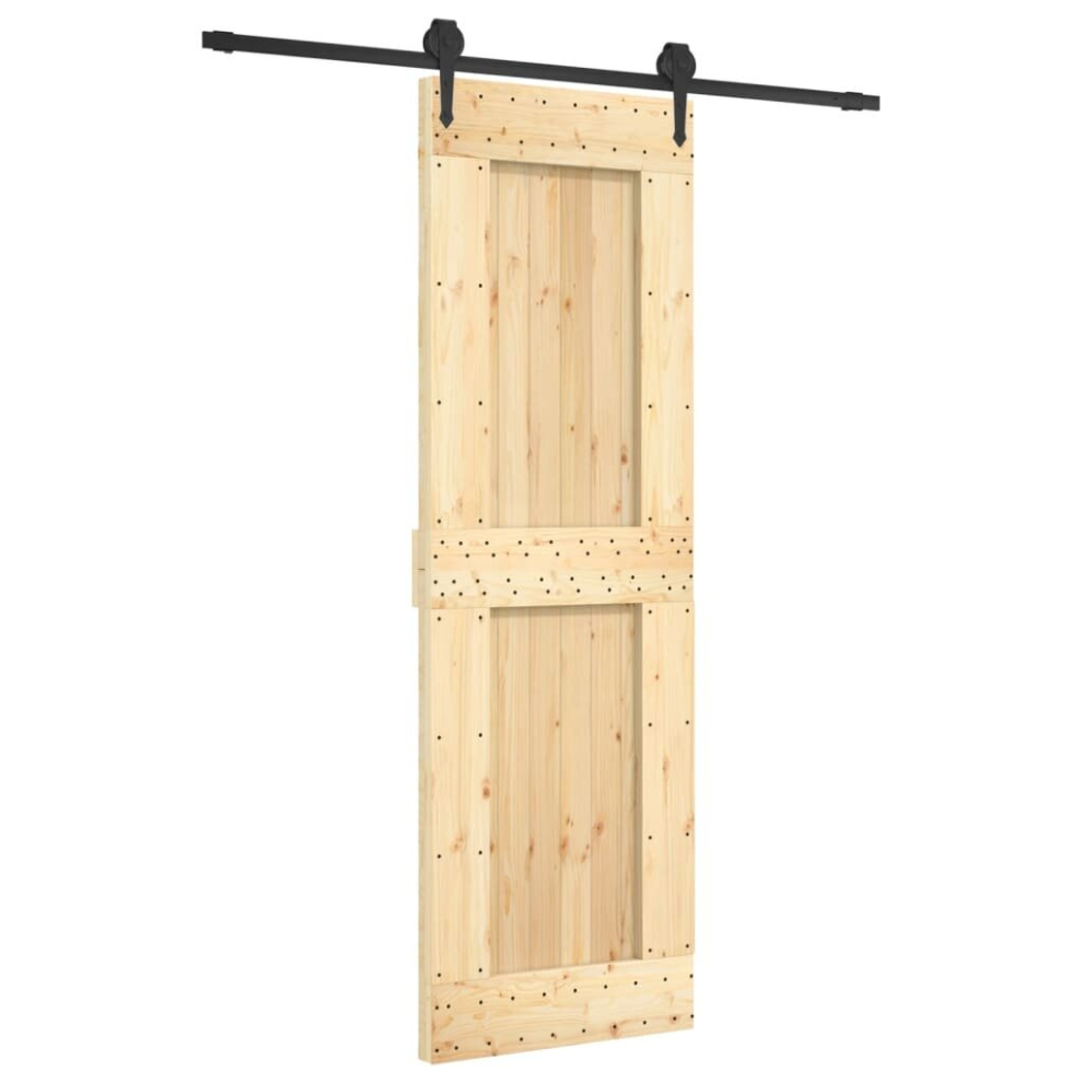 vidaXL Sliding Door with Hardware Set Interior Door Barn Door Solid Wood Pine