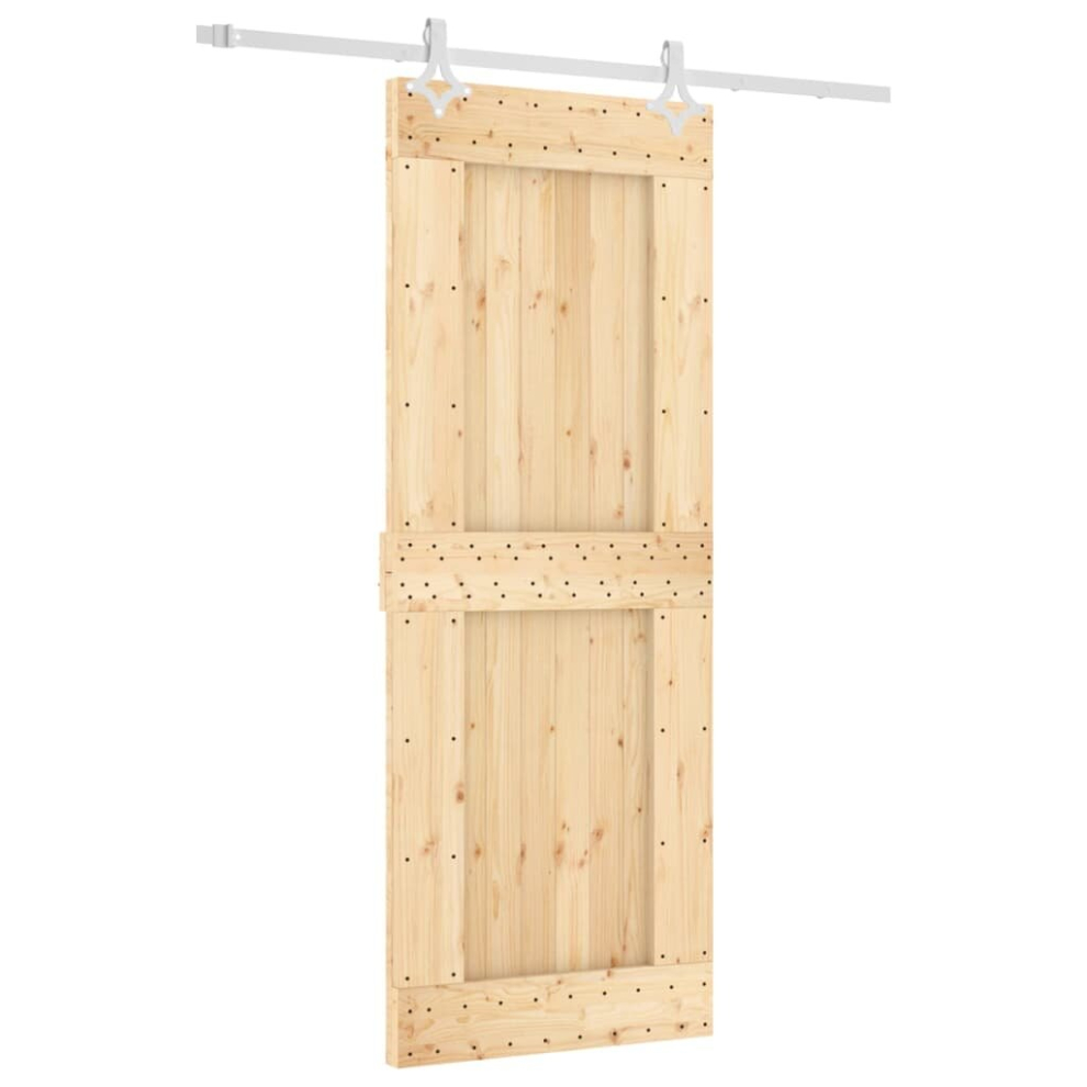 vidaXL Sliding Door with Hardware Set Interior Door Barn Door Solid Wood Pine