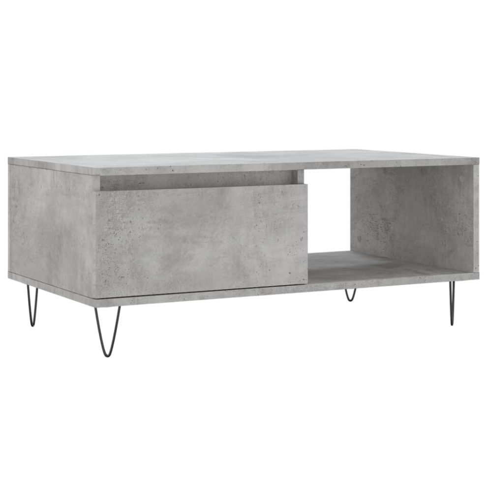 Vidaxl Brown,Grey (Concrete Grey) Coffee Table Side Table End Accent Telephone Sofa Table Engineered Wood