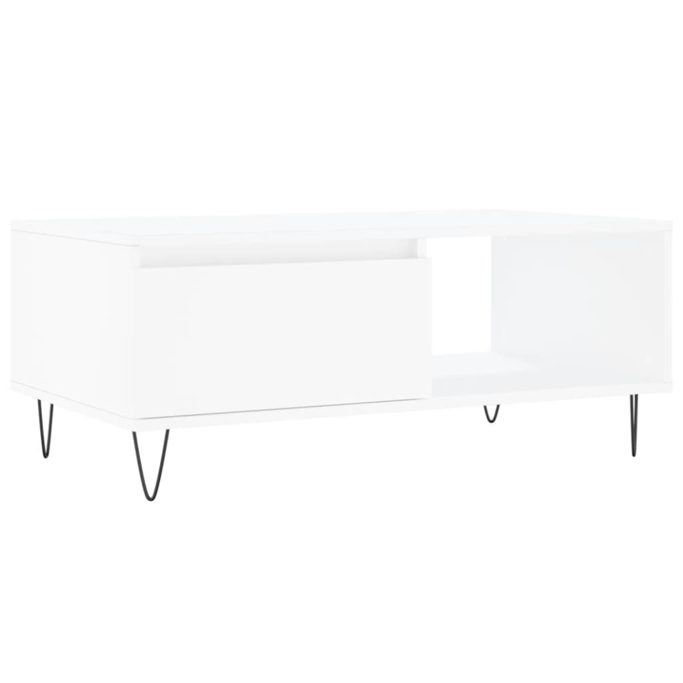 (white) vidaXL Coffee Table Side Table End Accent Telephone Sofa Table Engineered Wood