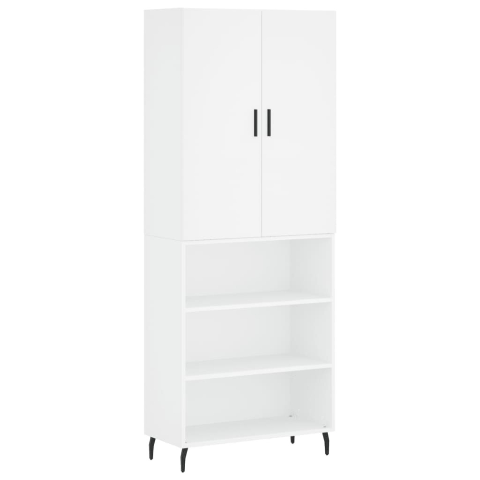 (white) vidaXL Highboard Sideboard Cabinet Storage Cabinet Cupboard Engineered Wood