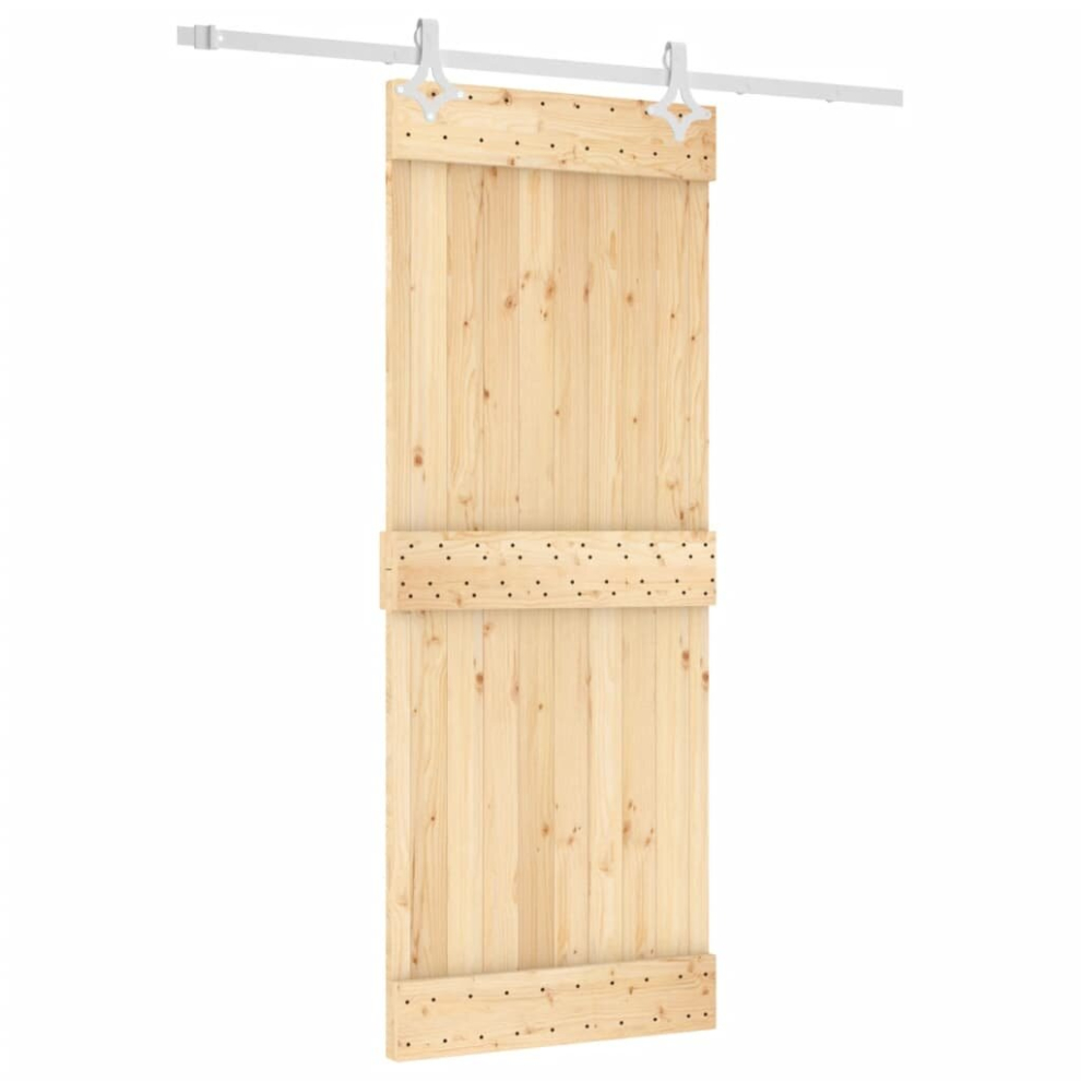 vidaXL Sliding Door with Hardware Set Interior Door Barn Door Solid Wood Pine