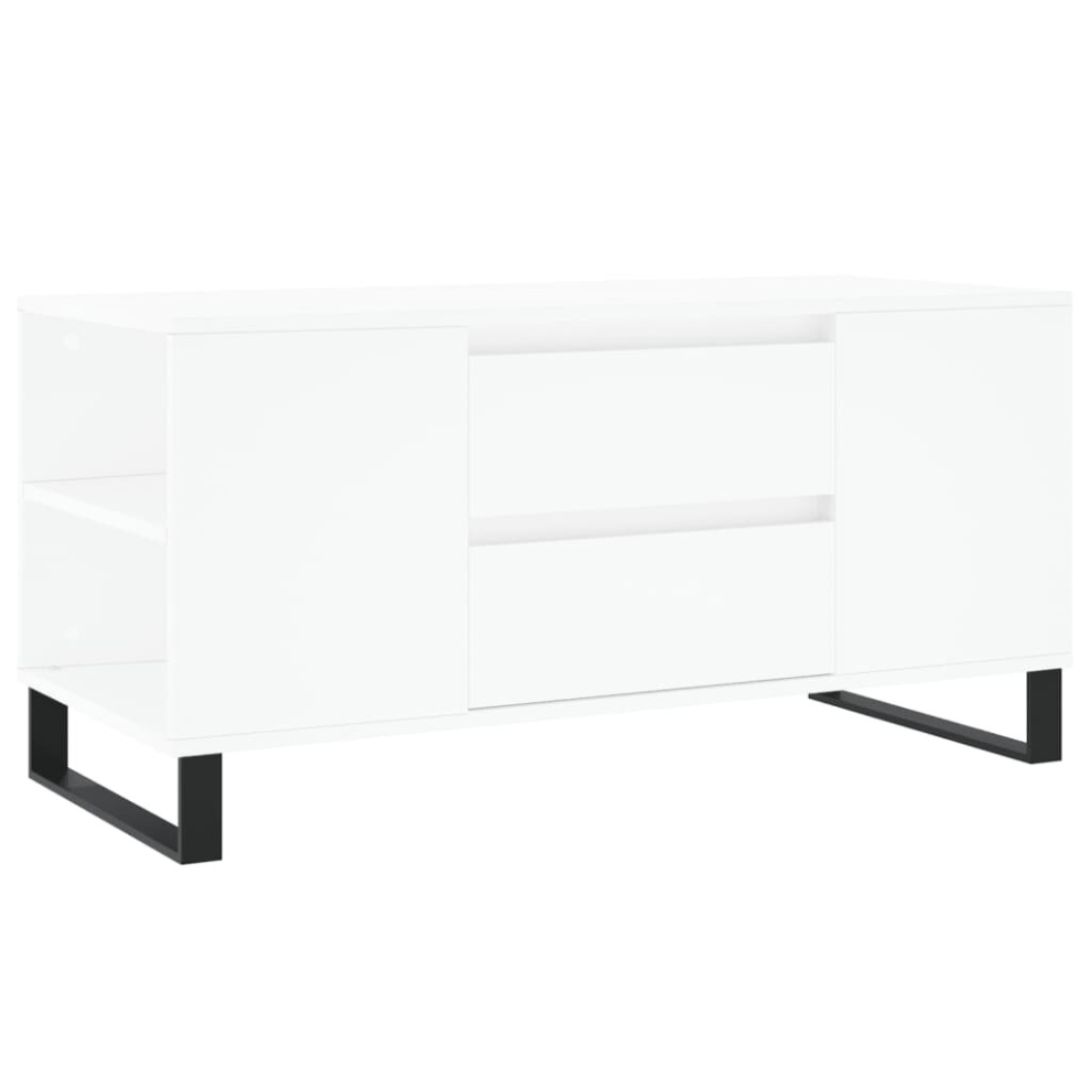 Vidaxl (White) Coffee Table Side Table End Accent Telephone Sofa Table Engineered Wood