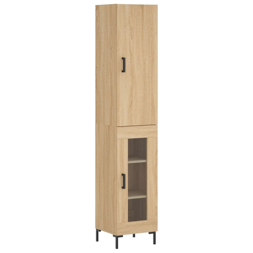 (sonoma oak) vidaXL Highboard Sideboard Tall Storage Cabinet Side Cabinet Engineered Wood