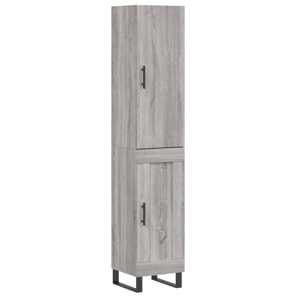 Vidaxl ( Sonoma, 1 Wood Door) Highboard Sideboard Cupboard Side Board Storage Cabinet Engineered Wood Grey