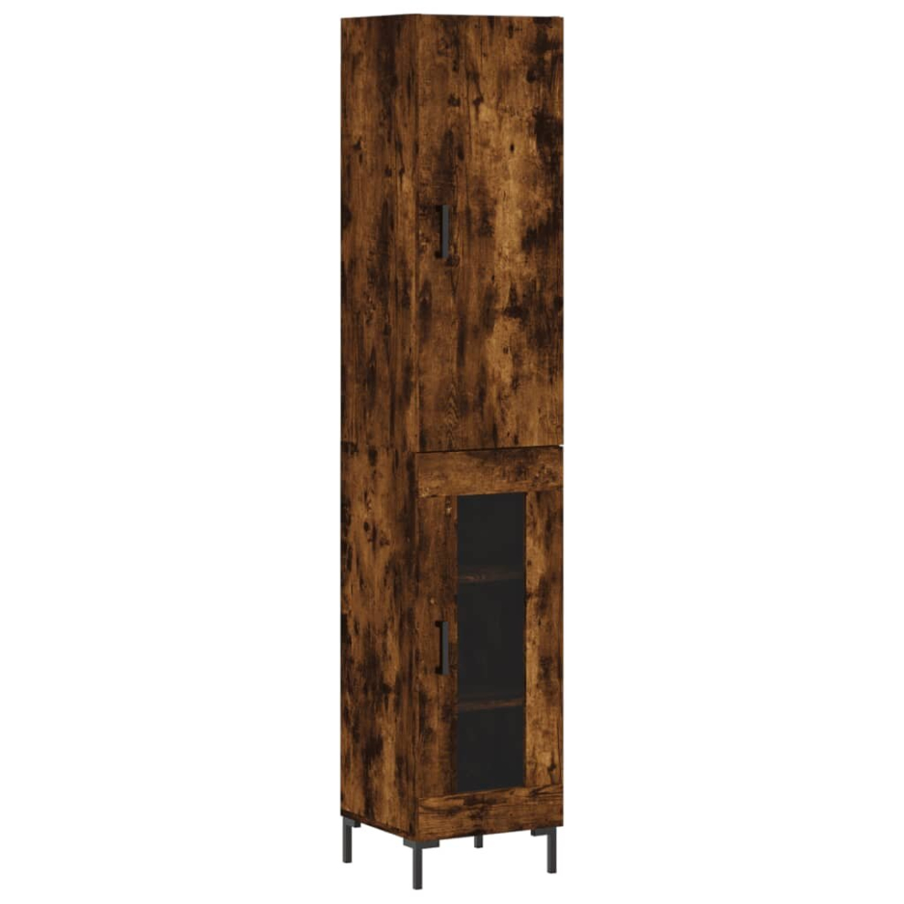 (smoked oak) vidaXL Highboard Sideboard Tall Storage Cabinet Side Cabinet Engineered Wood