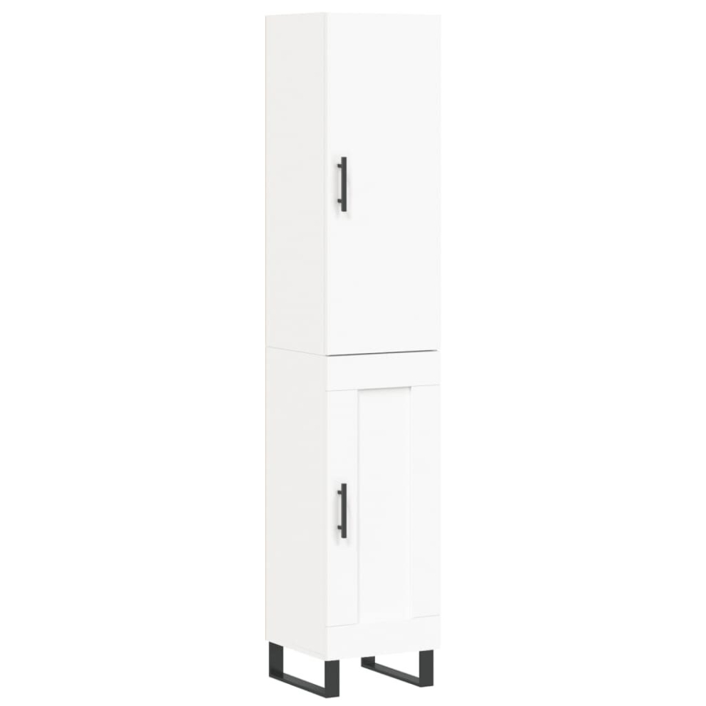 Vidaxl (, 1 Wood Door) Highboard Sideboard Cupboard Side Board Storage Cabinet Engineered Wood White