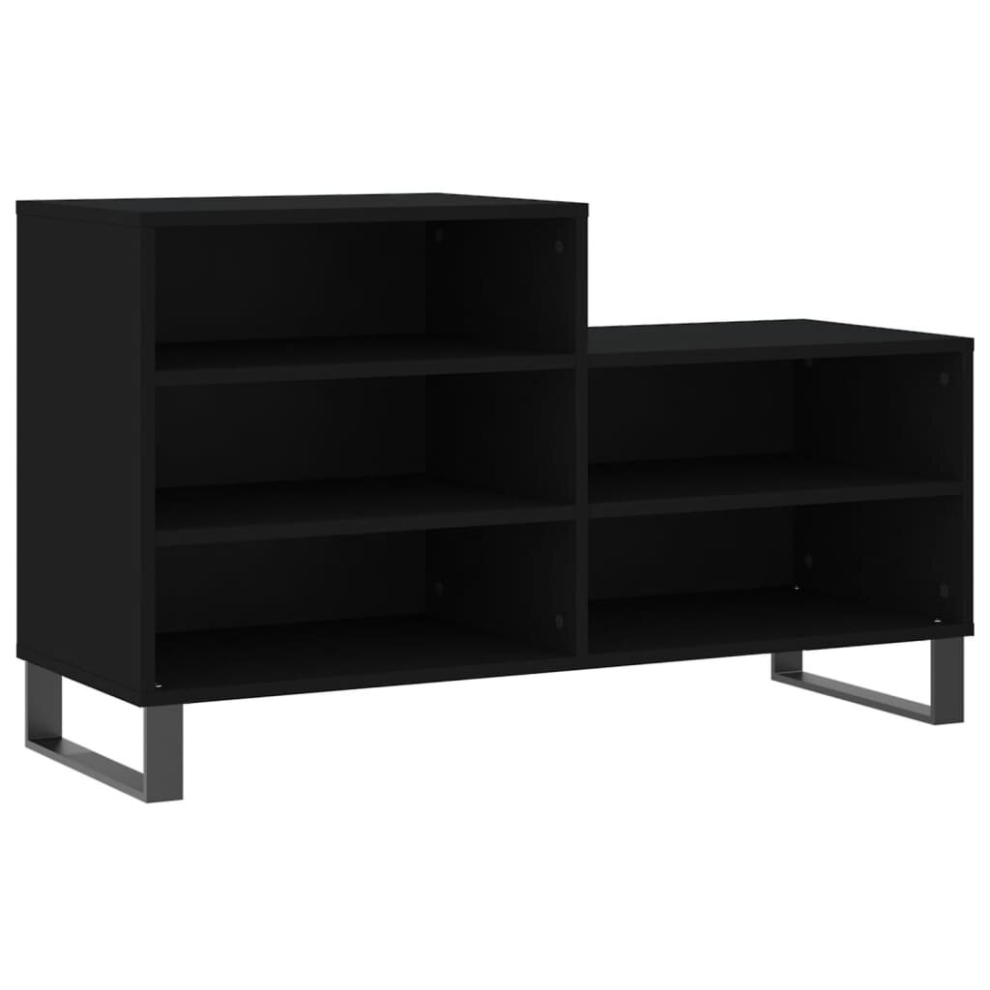 Vidaxl Shoe Cabinet Black 102X36x60 Cm Engineered Wood, Black - Image 3