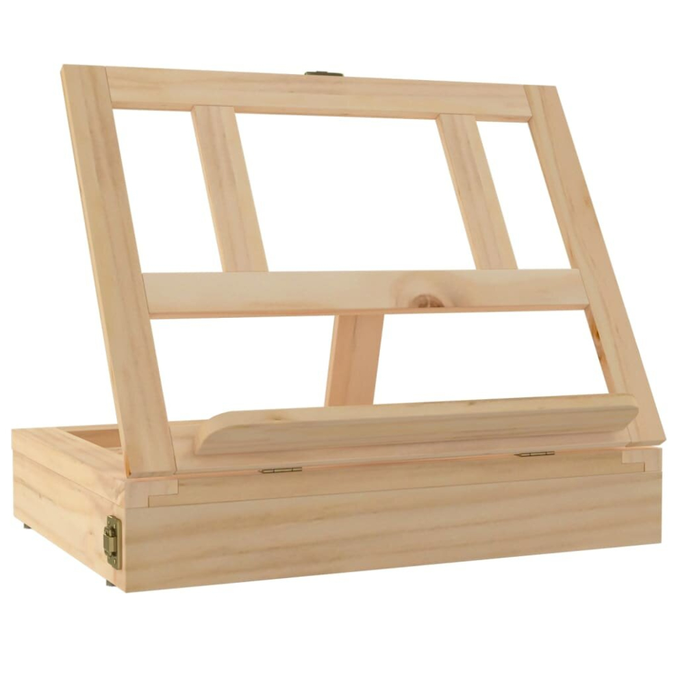 vidaXL Table Easel Adjustable Table Box Easel with Drawer Solid Wood Pine