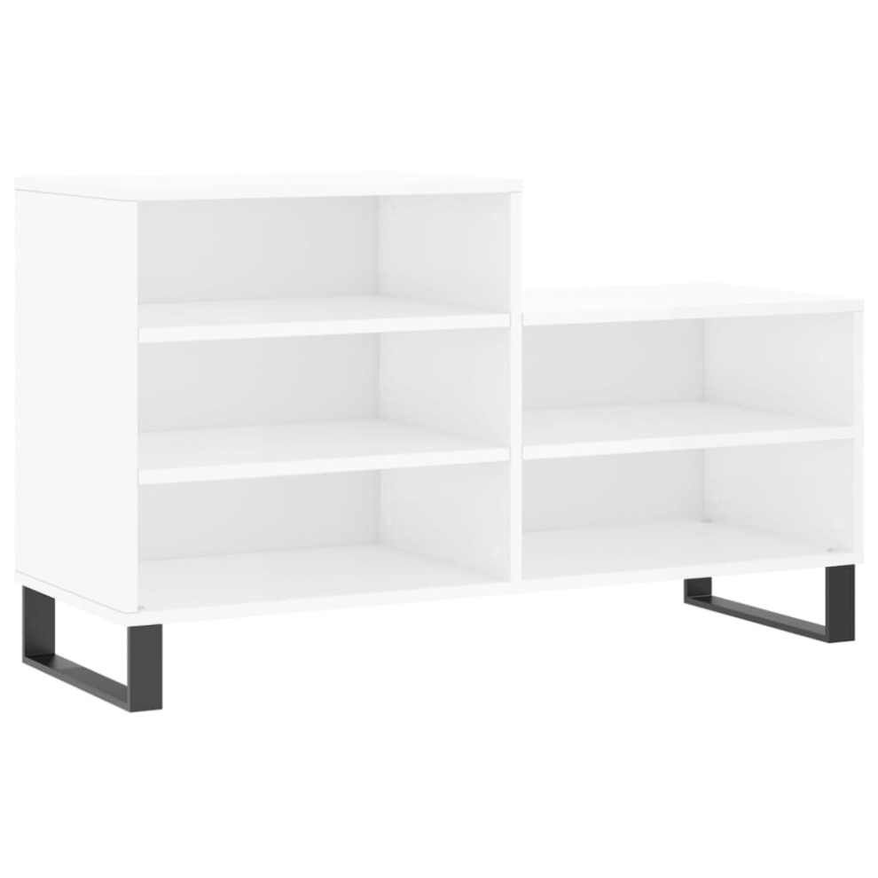 Vidaxl (High Gloss White) Shoe Cabinet Shoe Cupboard Shoe Storage Rack Shelf Engineered Wood