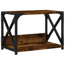 (Smoked oak) vidaXL Printer Stand Desk Organiser Printer Table Stand 2-Tier Engineered Wood