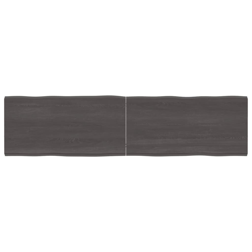 (dark grey, 160 x 40 x 4 cm) vidaXL Table Top Wooden Desk Top for Table Treated Solid Wood Oak Live Edge