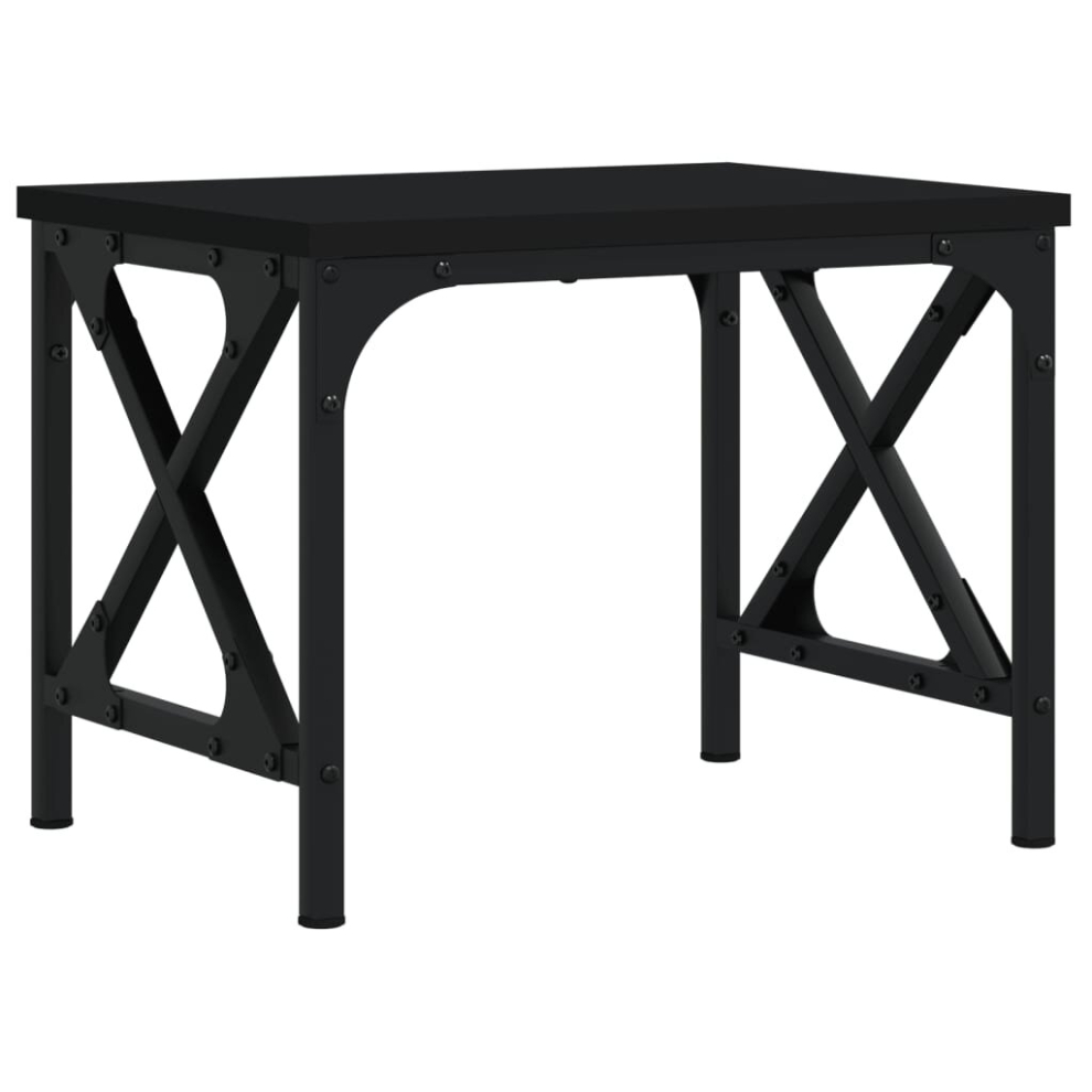 (Black) vidaXL Printer Stand Desk Organiser Printer Desktop Stand Engineered Wood