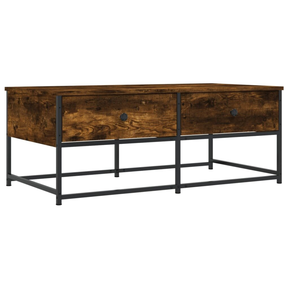 (Smoked oak) vidaXL Coffee Table Tea Side Table Sofa Couch Table Black Engineered Wood