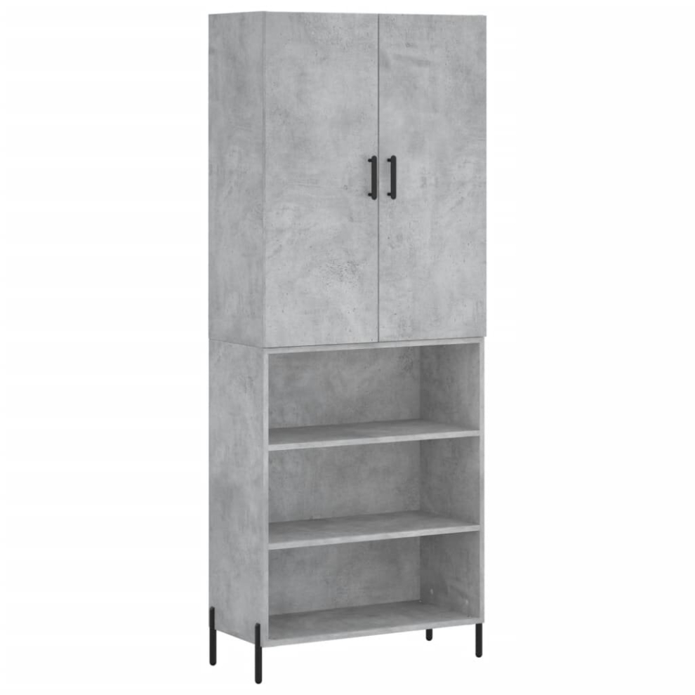 (concrete grey) vidaXL Highboard Sideboard Cabinet Storage Cabinet Cupboard Engineered Wood