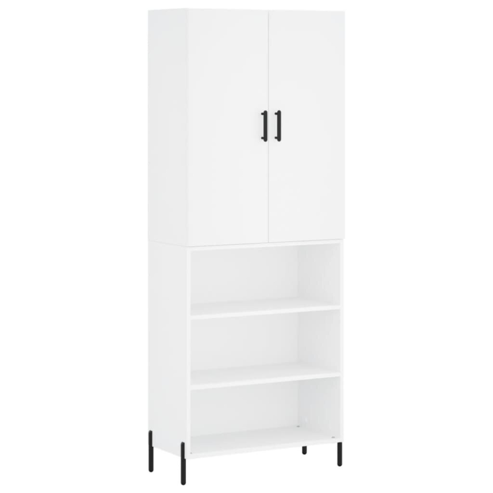 New Vidaxl (White) Highboard Sideboard Cabinet Storage Cabinet Cupboard Engineered Wood White