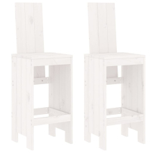 (white pine, 40 x 42 x 120 cm) vidaXL Bar Stools Garden Stool Wooden Outdoor Chair 2 pcs Solid Wood Pine