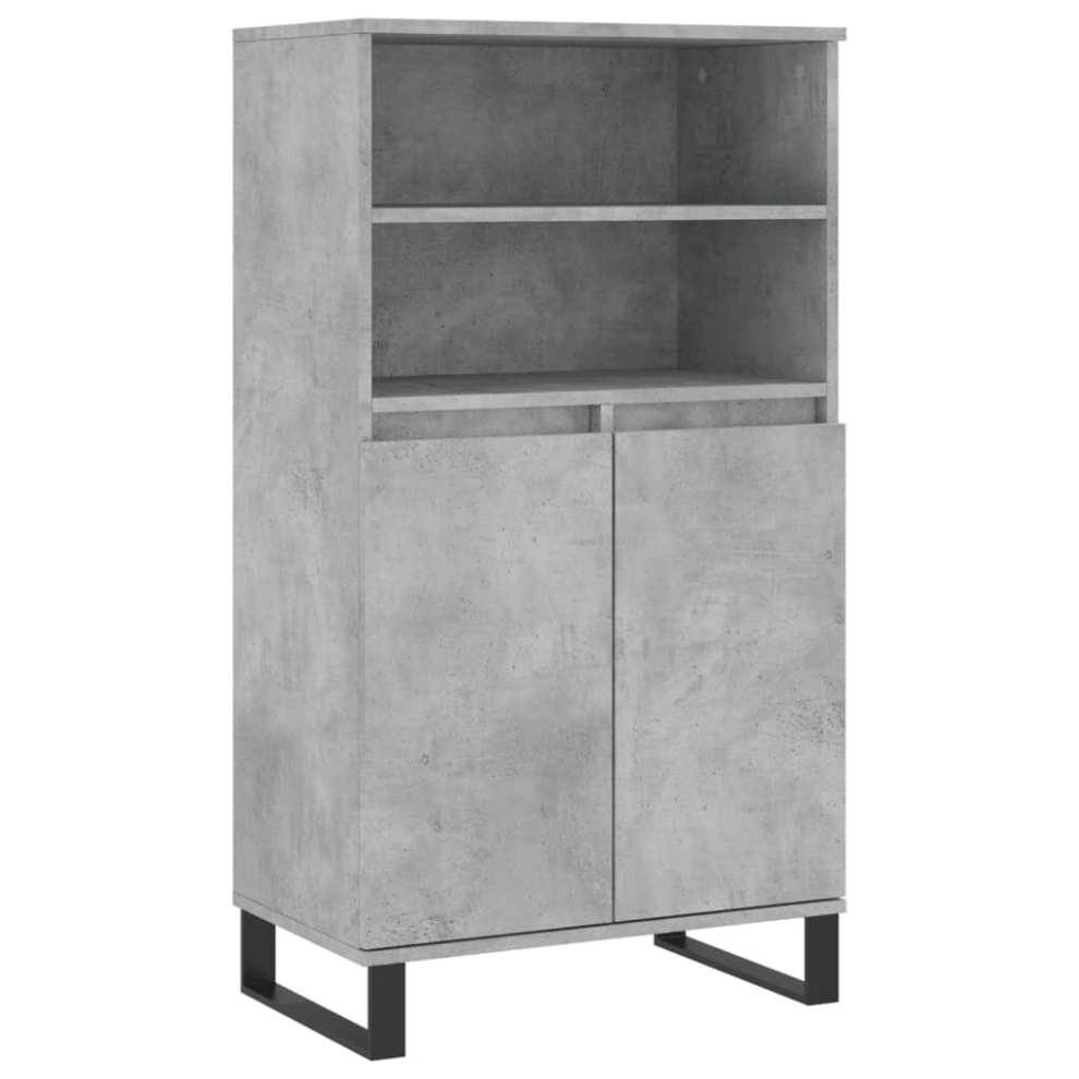 (concrete grey) vidaXL Highboard Sideboard Tall Storage Cabinet Side Cabinet Engineered Wood