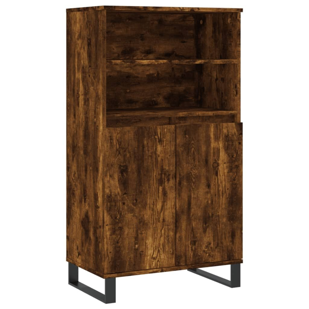 Vidaxl (Smoked Oak) Highboard Sideboard Tall Storage Cabinet Side Cabinet Engineered Wood