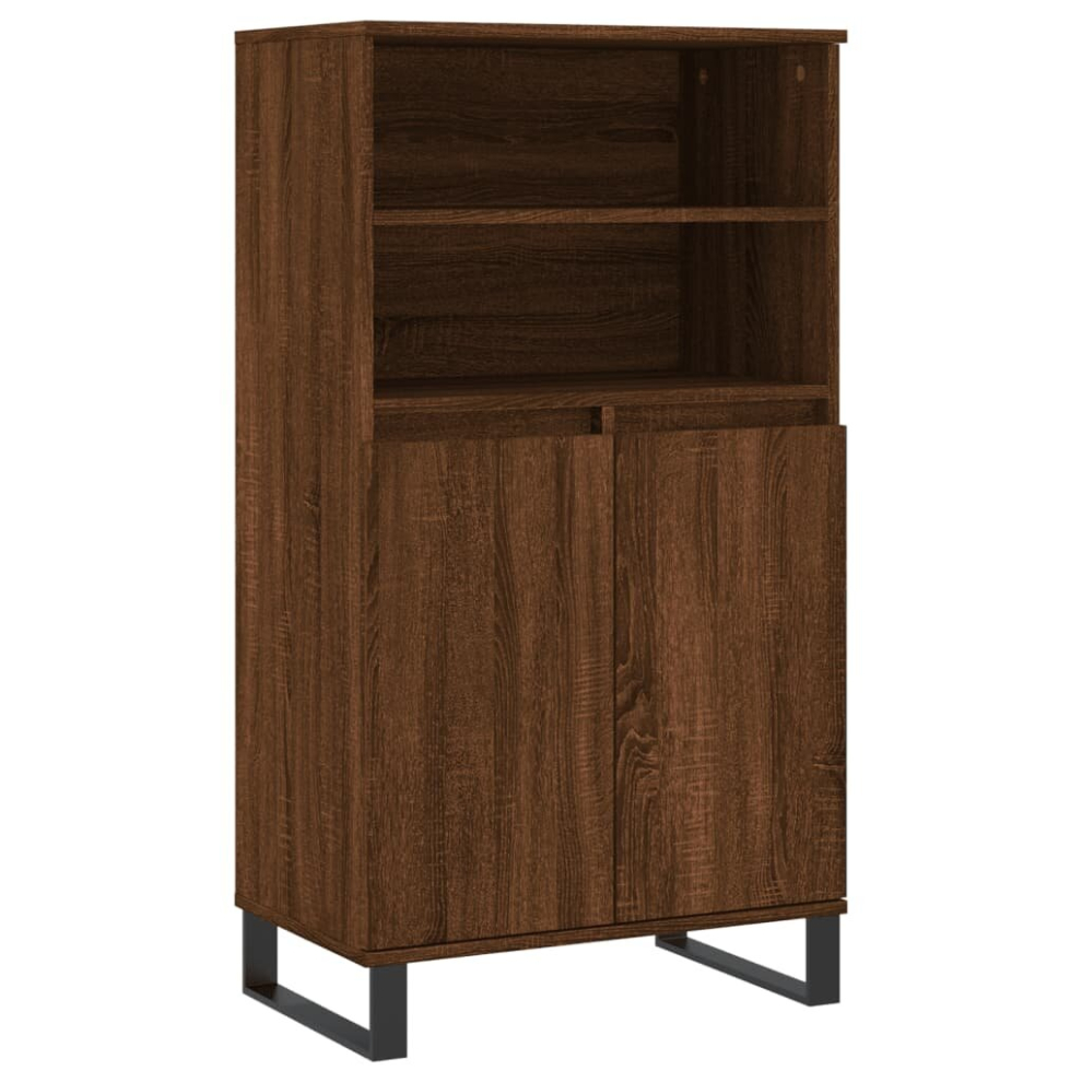 (brown oak) vidaXL Highboard Sideboard Tall Storage Cabinet Side Cabinet Engineered Wood