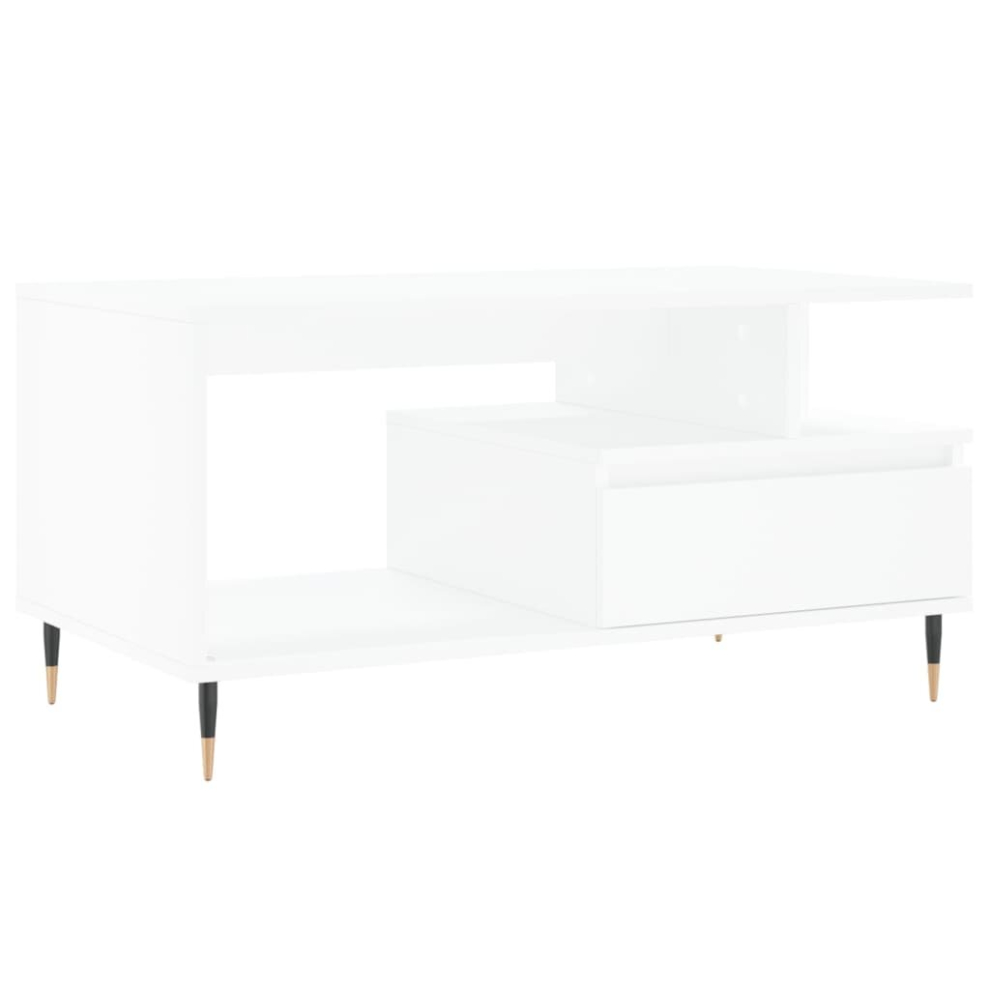 Vidaxl (White) Coffee Table Side Table End Accent Telephone Sofa Table Engineered Wood