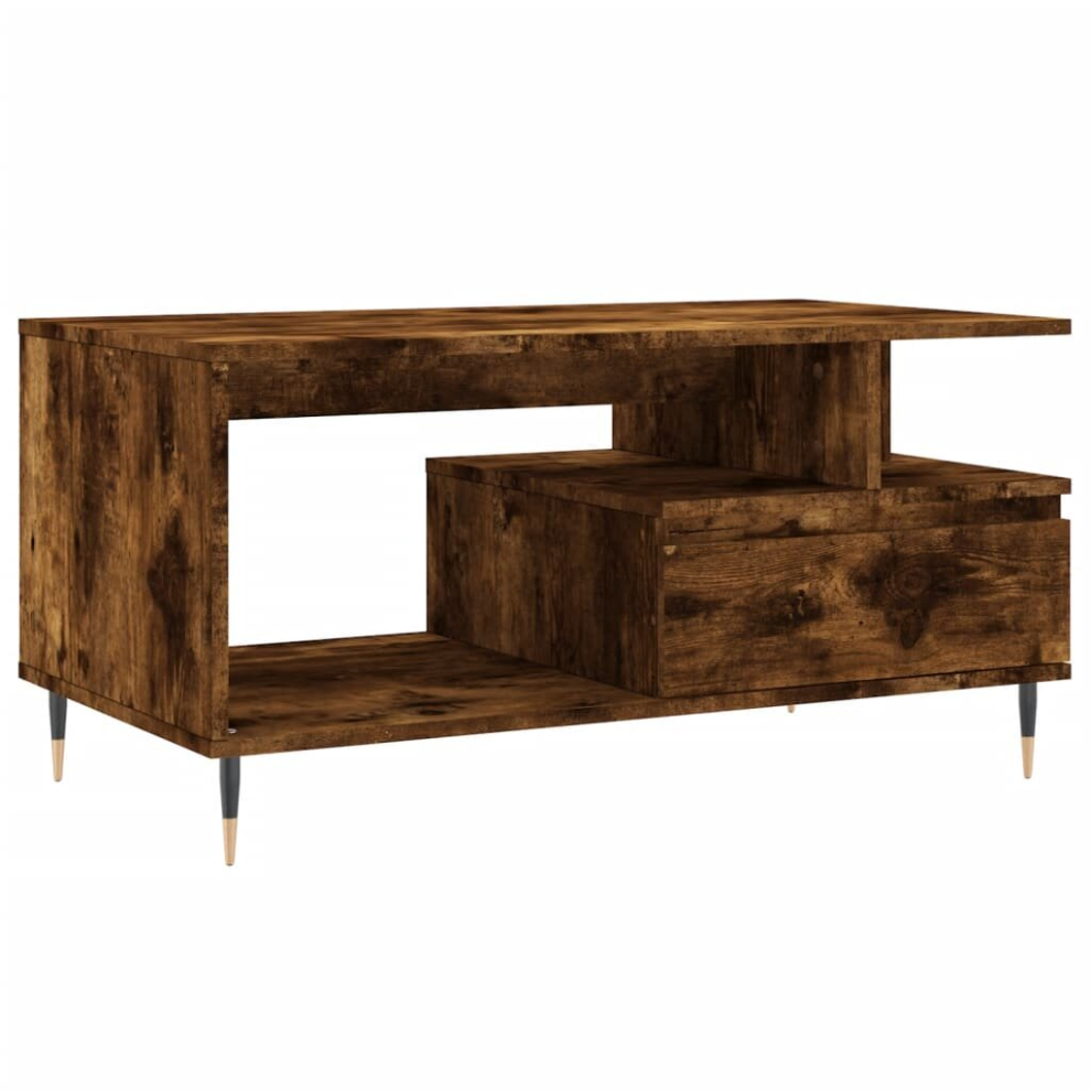 Vidaxl (Smoked Oak) Coffee Table Side Table End Accent Telephone Sofa Table Engineered Wood