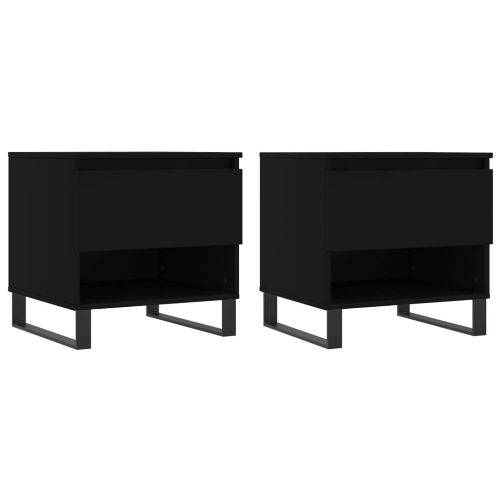VIDAXL - Coffee Tables - 2 Piece Set - Black - 50x46x50 cm - Image 2