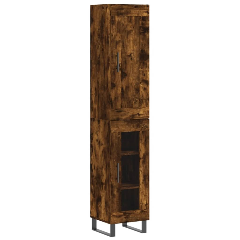 (smoked oak) vidaXL Highboard Sideboard Tall Storage Cabinet Side Cabinet Engineered Wood