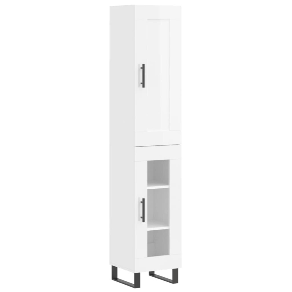 (high gloss white) vidaXL Highboard Sideboard Tall Storage Cabinet Side Cabinet Engineered Wood