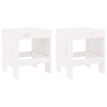 (white pine, 40 x 36 x 45 cm) vidaXL Garden Stools Outdoor Bar Stool Wooden Chair 2 pcs Solid Wood Pine