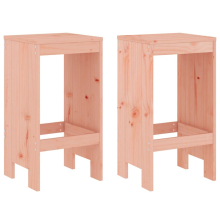 (natural douglas, 40 x 36 x 75 cm) vidaXL Garden Stools Outdoor Bar Stool Wooden Chair 2 pcs Solid Wood Pine