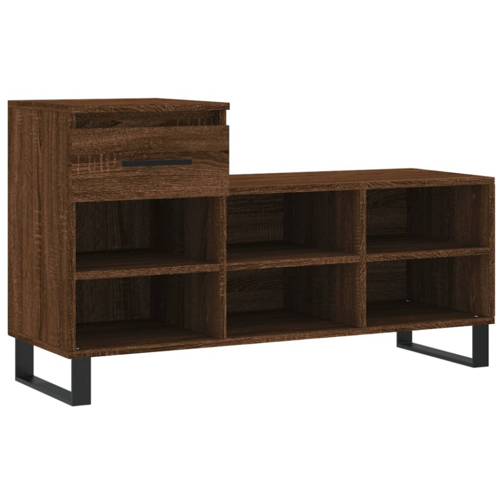 Vidaxl (Brown Oak) Shoe Cabinet Shoe Cupboard Shoe Storage Rack Shelf Engineered Wood