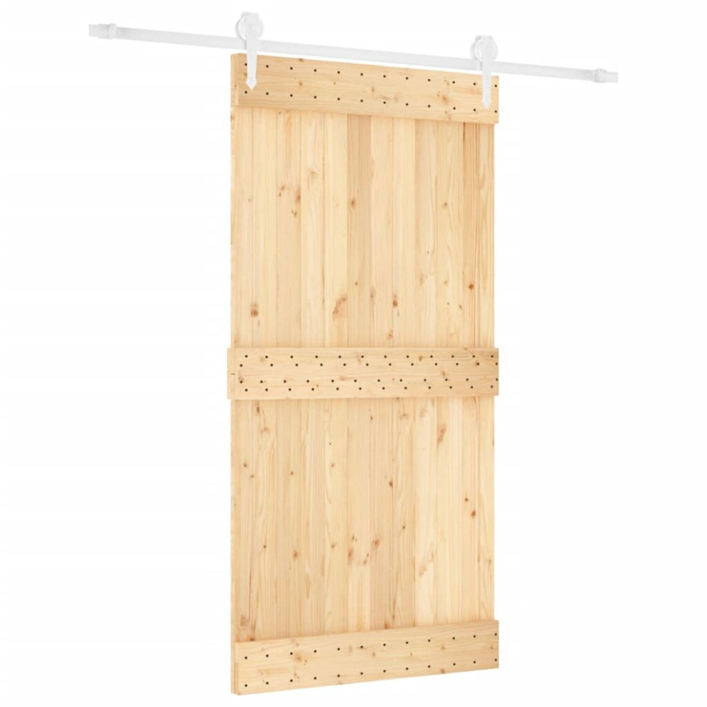 vidaXL Sliding Door with Hardware Set Interior Door Barn Door Solid Wood Pine