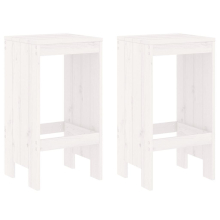 (white pine, 40 x 36 x 75 cm) vidaXL Garden Stools Outdoor Bar Stool Wooden Chair 2 pcs Solid Wood Pine