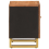 VidaXL (2 pcs) vidaXL Bedside Cabinets Nightstand 2 pcs Brown and Black Solid Wood Mango 6