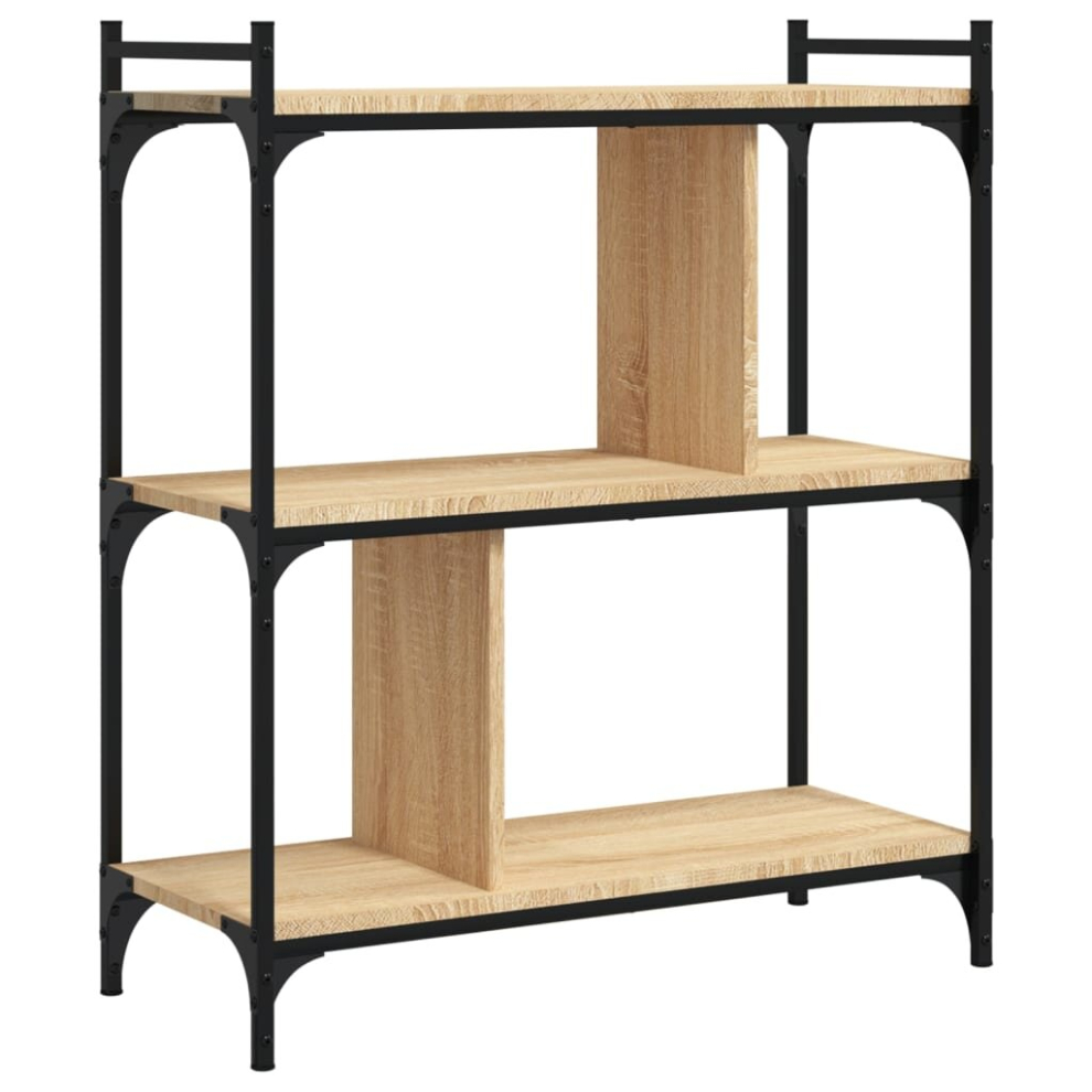 (sonoma oak, 76 x 32 x 88 cm) vidaXL Bookcase Book Shelf Storage Rack 5-Tier Grey Sonoma Engineered Wood