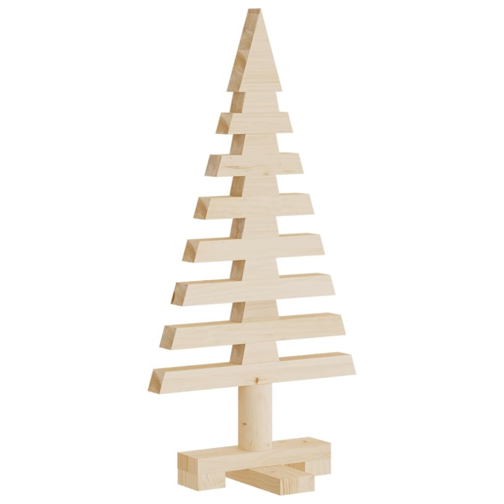 (60 cm) vidaXL Wooden Christmas Tree Assemble Xmas Tree for Decoration Solid Wood Pine