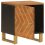 VidaXL (1 pcs) vidaXL Bedside Cabinets Nightstand 2 pcs Brown and Black Solid Wood Mango 3