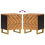 VidaXL (2 pcs) vidaXL Bedside Cabinets Nightstand 2 pcs Brown and Black Solid Wood Mango 8