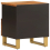 VidaXL (2 pcs) vidaXL Bedside Cabinet Nightstand Bed Table Brown and Black Solid Wood Mango 6