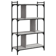 (grey sonoma, 76 x 32 x 123 cm) vidaXL Bookcase Office 6-Tier Book Shelf Rack Storage Cabinet Engineered Wood